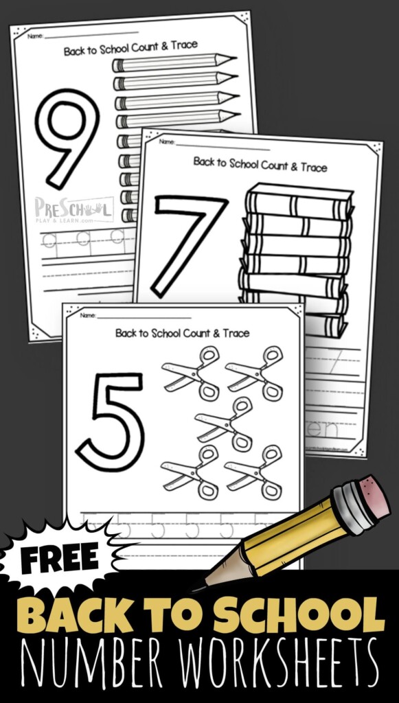 FREE Back To School 1 10 Number Worksheets