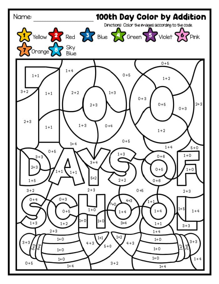 100 Days Of School Printables 100th Day Of School Crafts 100 Day Of 