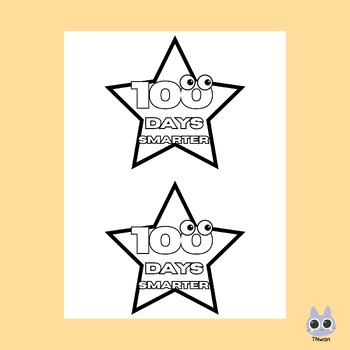 100th Day Of School Necklace Star Craft Coloring Activities printable 
