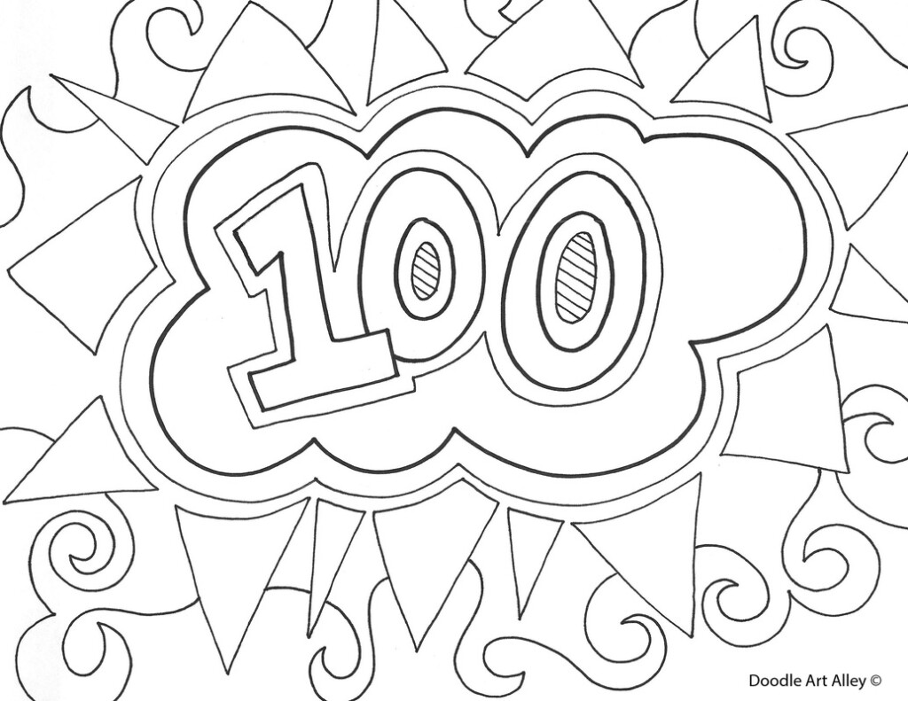 100th Day Of School Printable Coloring Pages