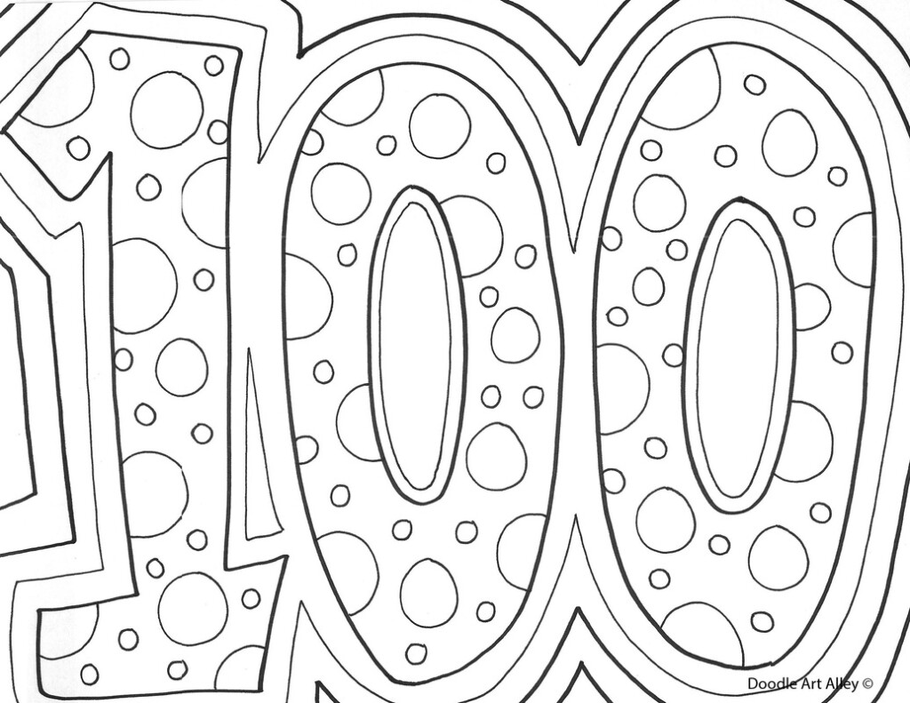 100th Day Of School Printable Coloring Pages