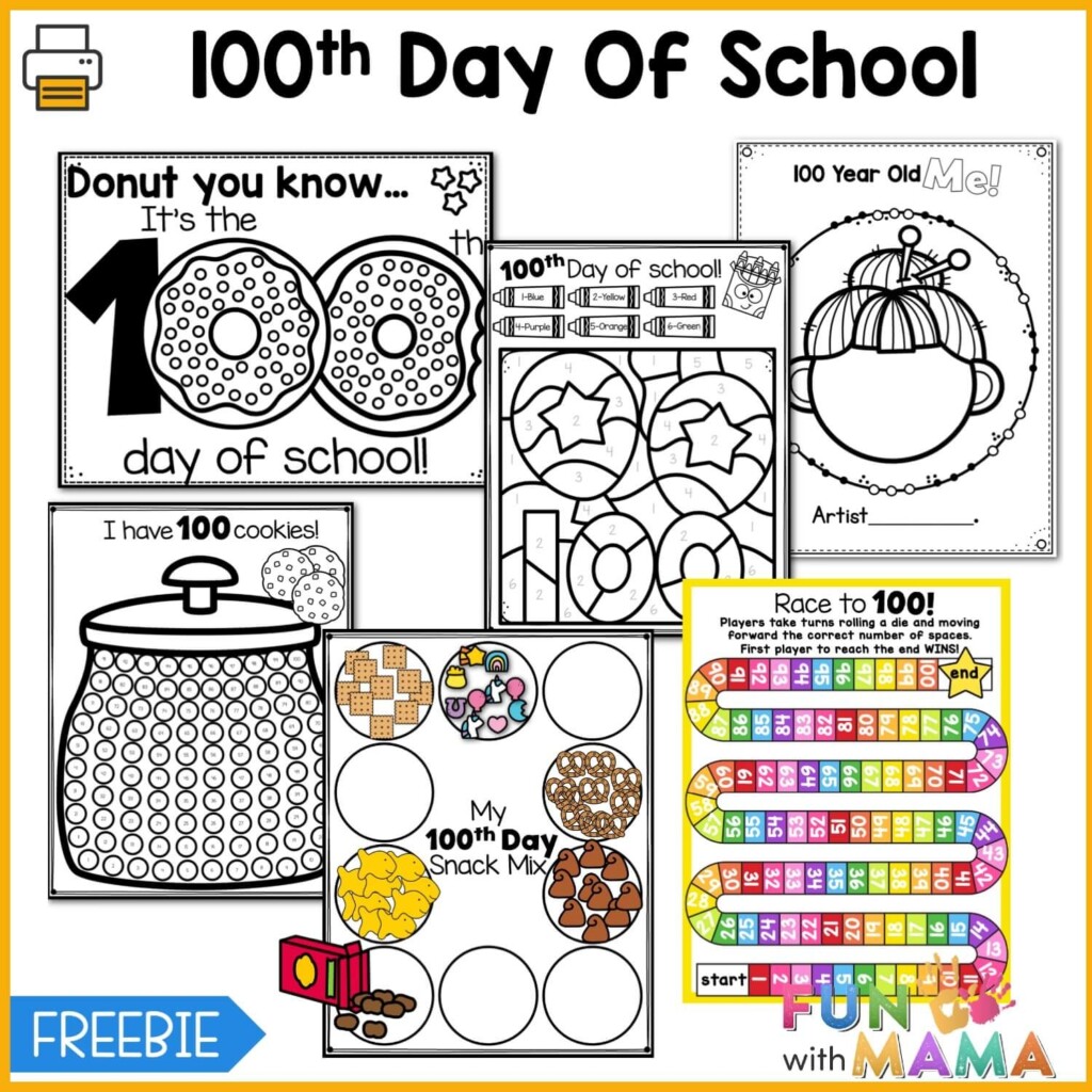 100th Day Of School Printable Worksheets Library