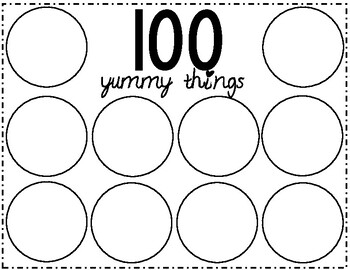 100th Day Of School Snack Counting Mat By Kayla Dear TPT