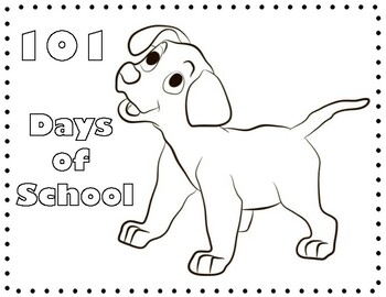 101 Days Of School Dalmatian Painting Or Coloring Page TPT