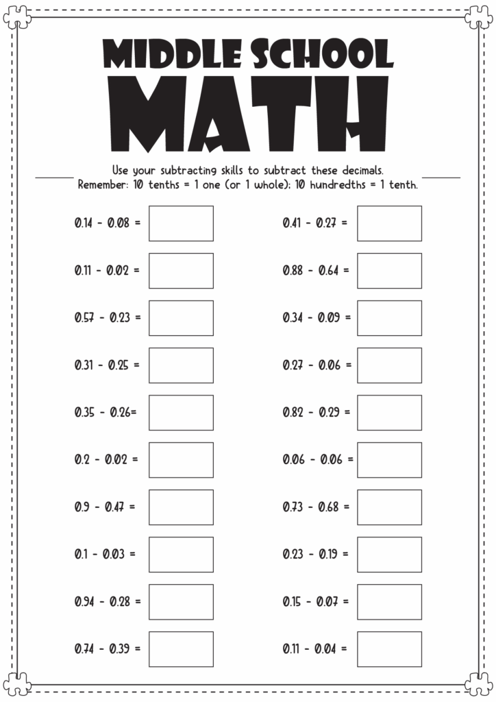 11 Middle School Math Coloring Worksheets Free PDF At Worksheeto