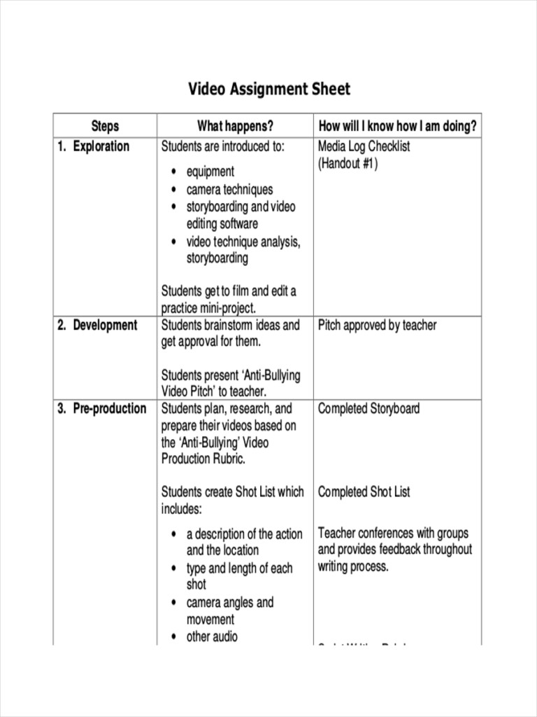 12 Assignment Sheet Examples To Download