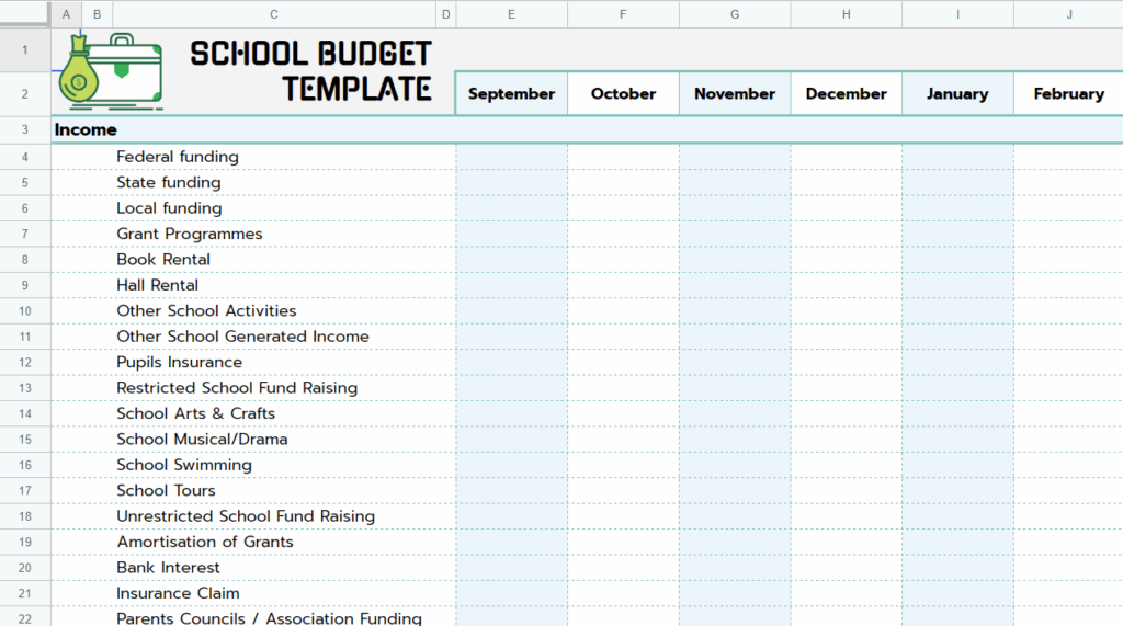 14 Best Free Google Sheets School Budget Templates How To Make One 