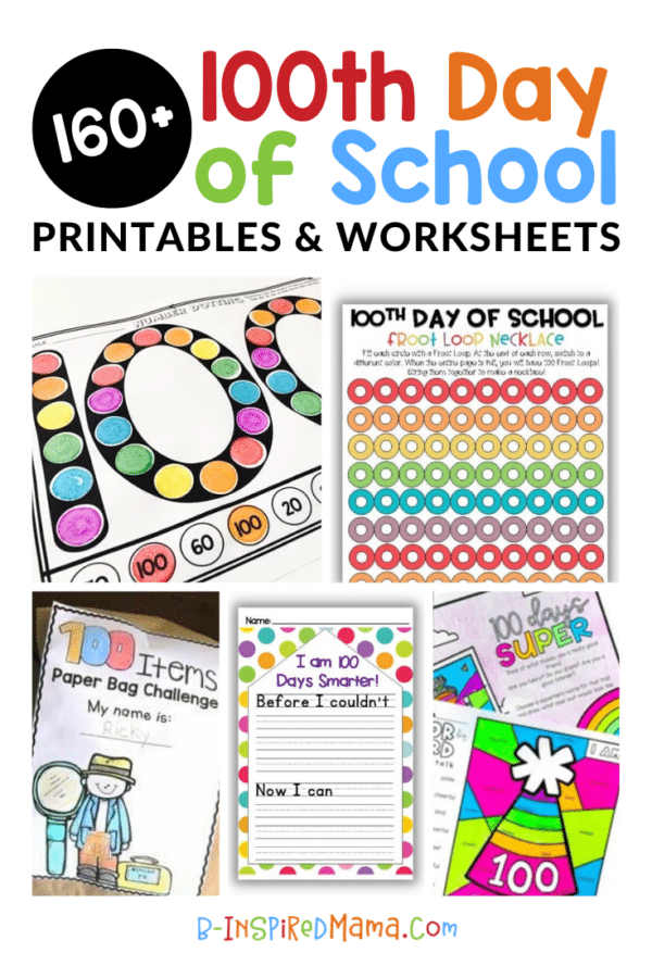 160 Fun And Free 100th Day Of School Printables And Worksheets 