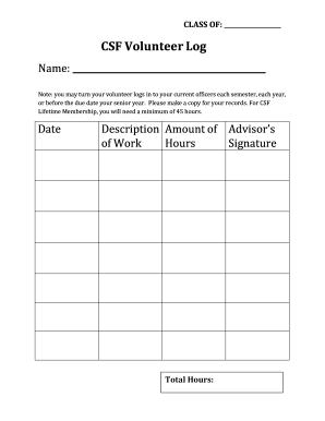 18 Printable Volunteer Hour Sheet High School Forms And Templates 