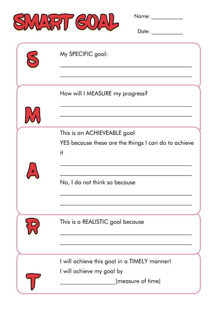 19 Middle School Student Goals Worksheet Free PDF At Worksheeto