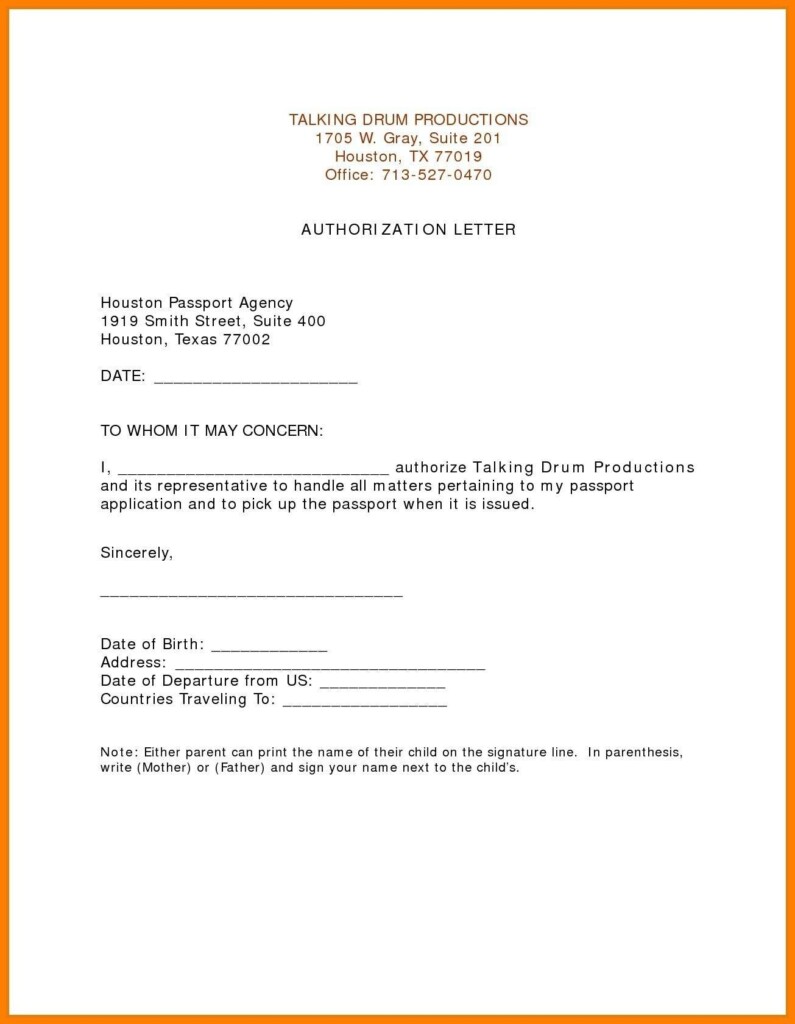 2 Examples Of Authorization Letter To Collect Documents Bilarasa