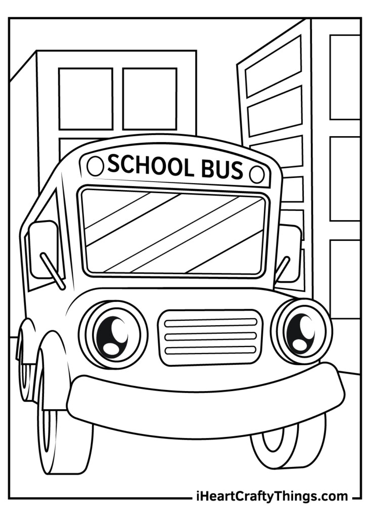 20 School Bus Coloring Pages Colorful Moments