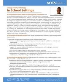 23 AOTA Fact Sheets Ideas Fact Sheet Occupational Therapy Occupational