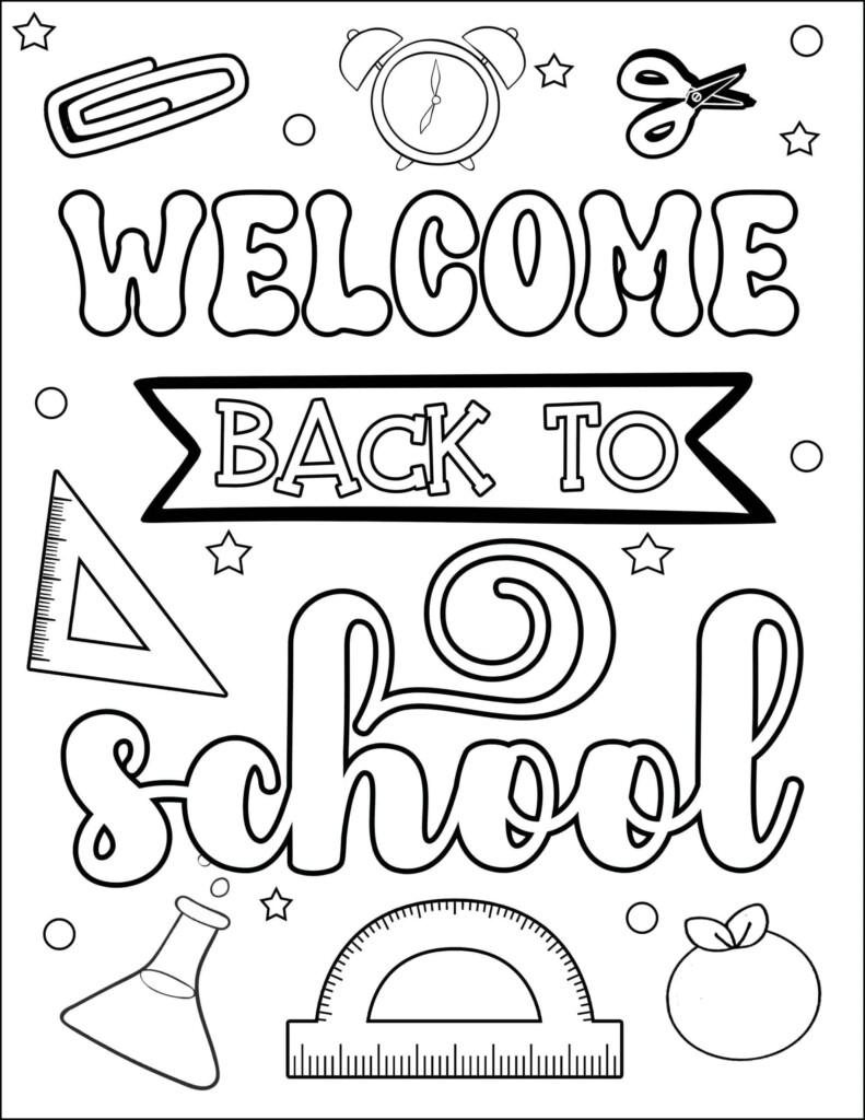 25 Free Back To School Coloring Pages