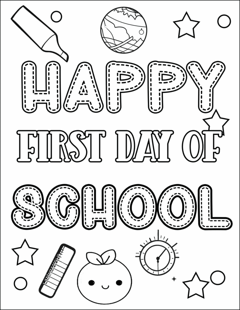 25 Free Back To School Coloring Pages For Preschool 2024