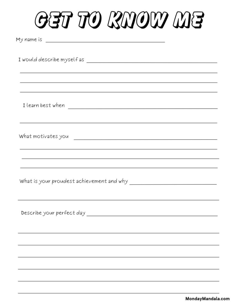 30 All About Me Worksheets Free PDF Printables 