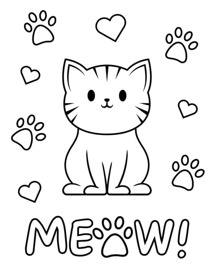 30 Free Printable Cat Coloring Pages 30 Free Printable Kitten 