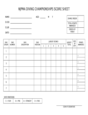 359 Free Editable Diving Templates In MS Word DOC Page 11 PdfFiller