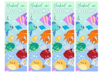 39 Hooked On Books 39 Bookmarks By Teachingwithmissnoble TPT