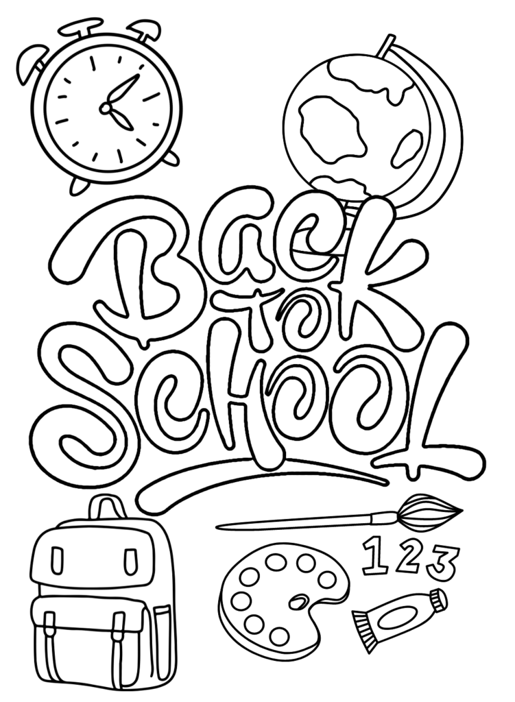 40 Back To School Coloring Pages Free Printable PDF JPG PNG 