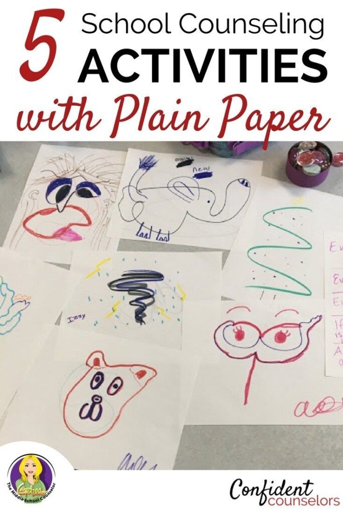 5 School Counseling Activities With A Plain Sheet Of Paper School 