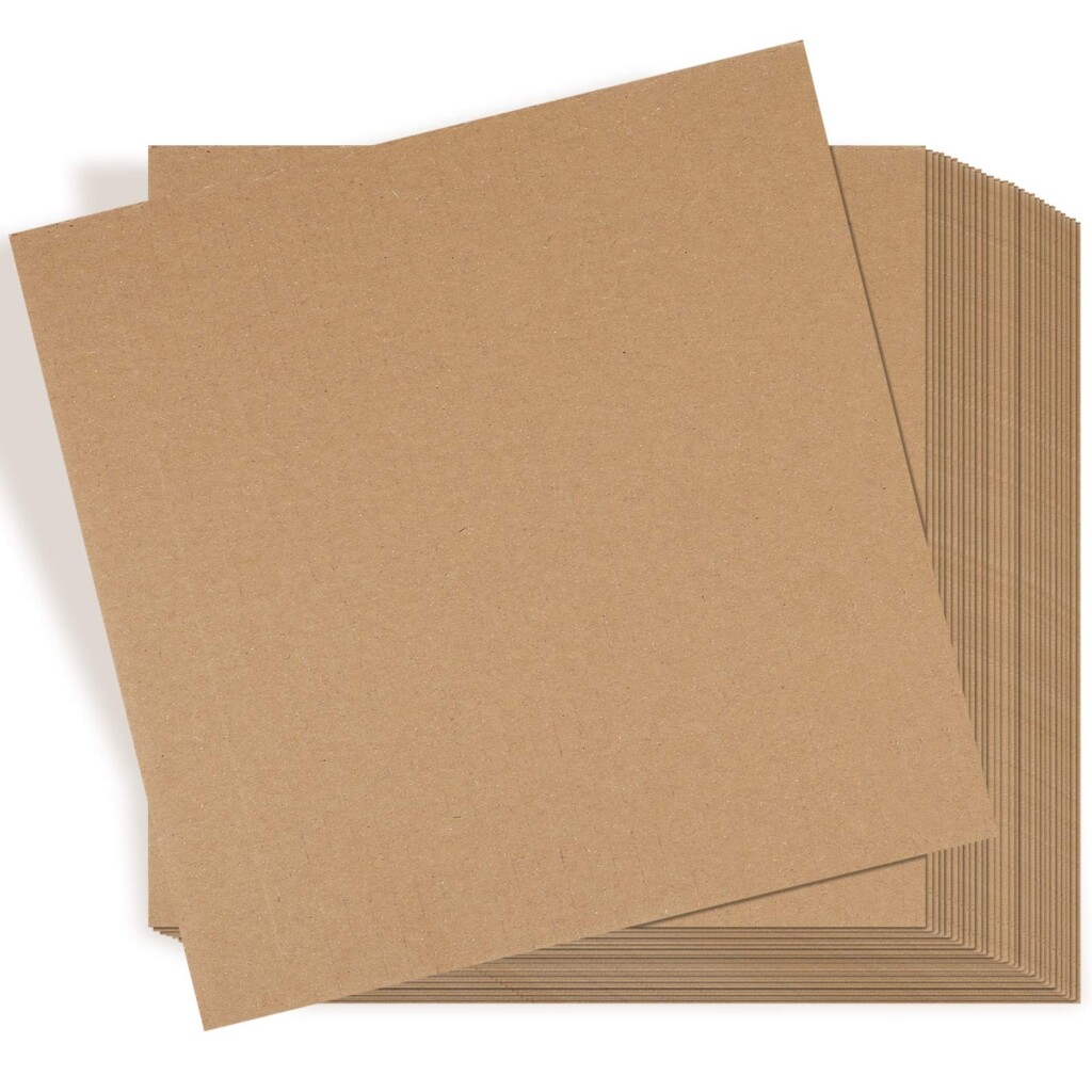 50 Pack Brown Corrugated Cardboard Sheets Flat Cardboard Sheets 