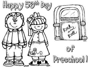 50th Day Of School FREEBIE Coloring Counting Puzzles 