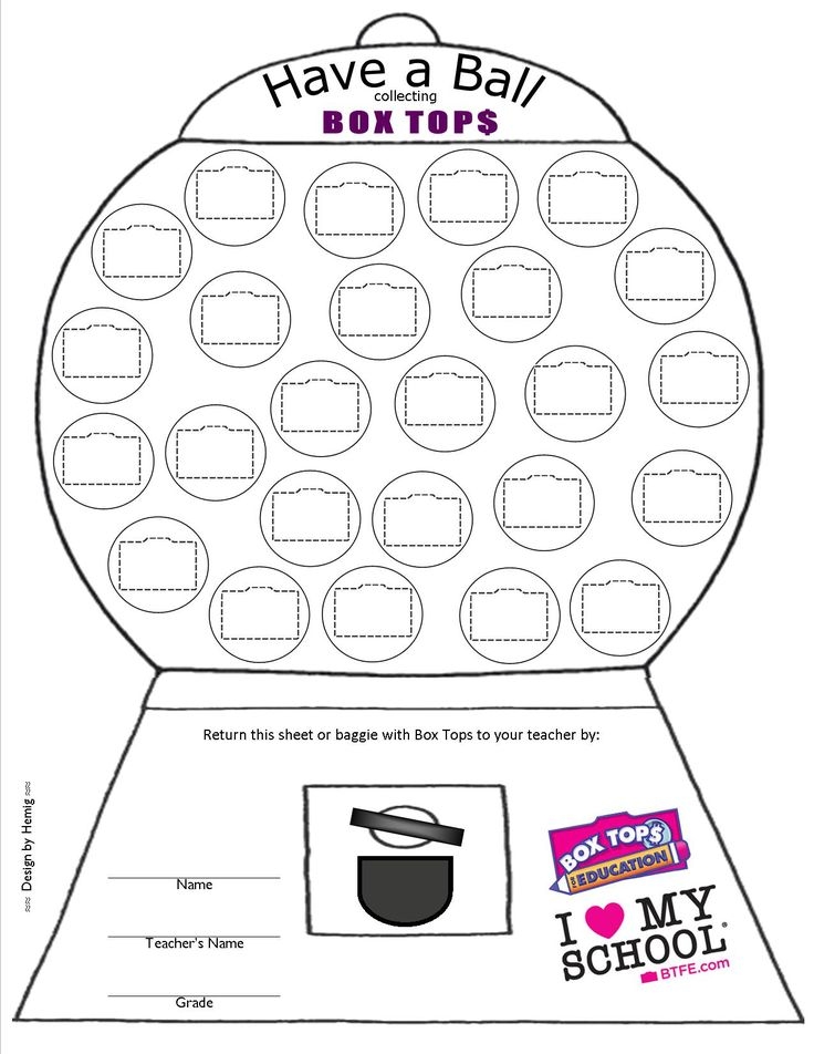 52 Best Images About Box Tops Collection Sheets On Pinterest Gumball 