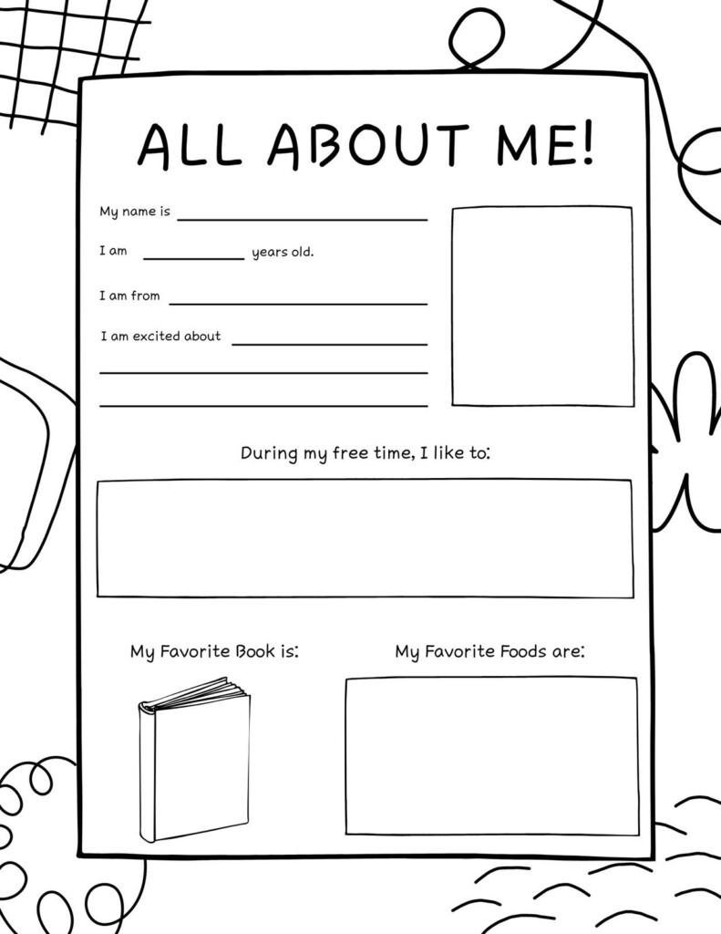 About Me Sheet For Students