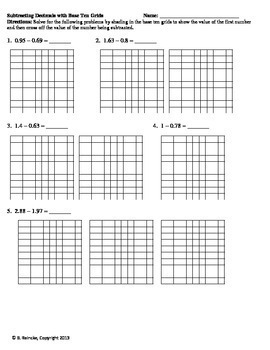Adding And Subtracting Decimals Worksheets 5 NBT 7 With Answer Keys