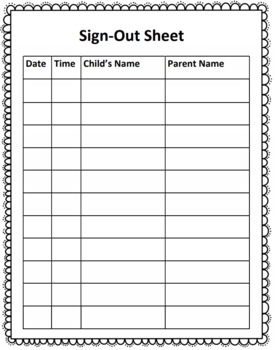 After School Sign Out Sheet Vrogue co