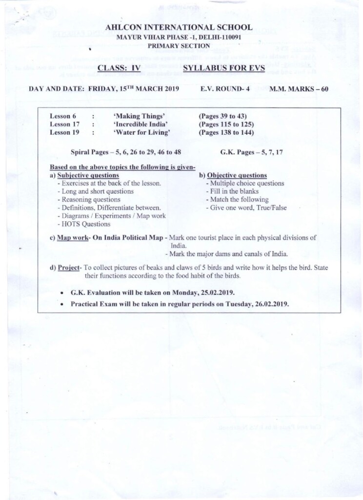 AHLCON PRIMARY DATE SHEET