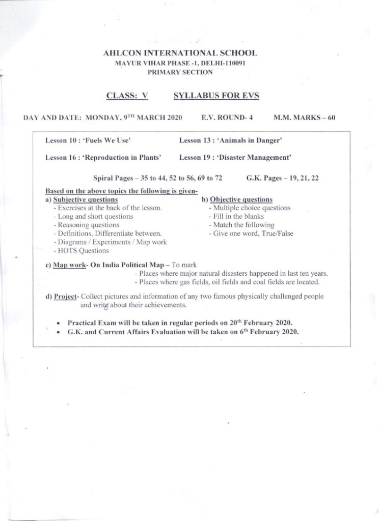 AHLCON PRIMARY DATE SHEET