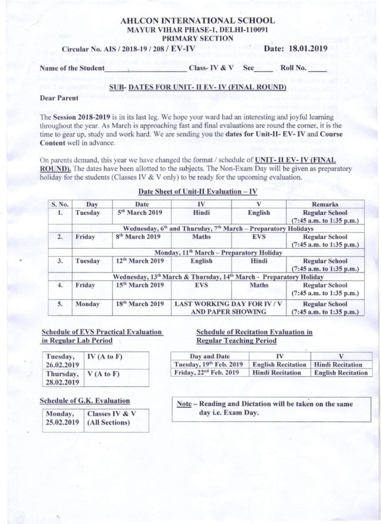 AHLCON PRIMARY DATE SHEET
