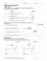 Air Pressure Worksheet For Kids