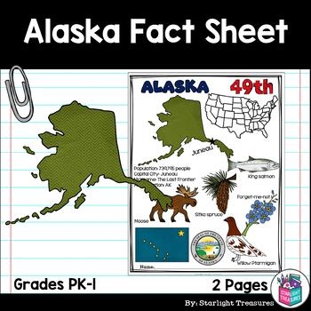 Alaska Fact Sheet By Starlight Treasures Teachers Pay Teachers