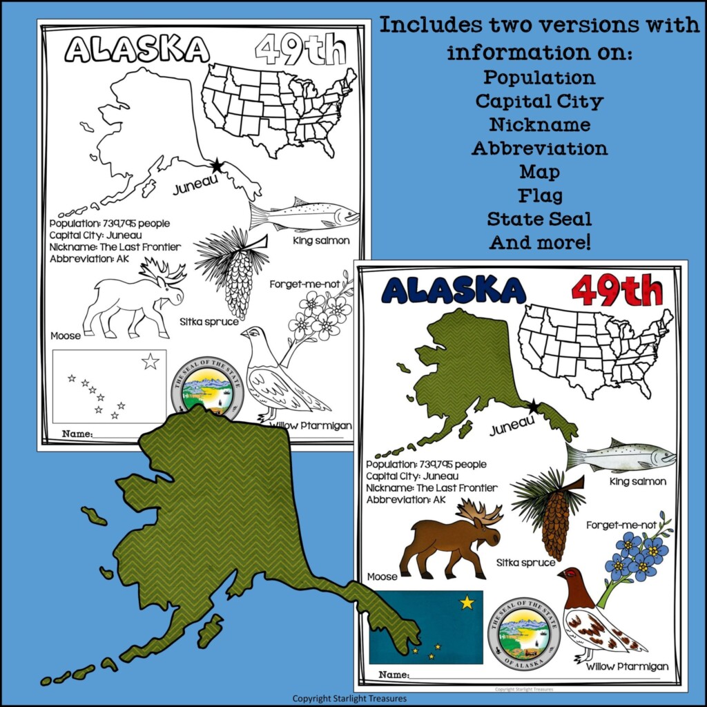 Alaska Fact Sheet For Early Readers A State Study Made By Teachers