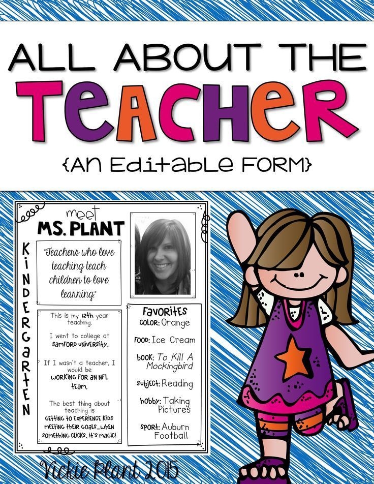 All About The Teacher Back To School Night School Activities 