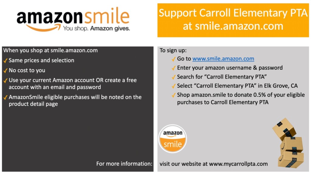 Amazon Smile PTA Of Carroll Elementary