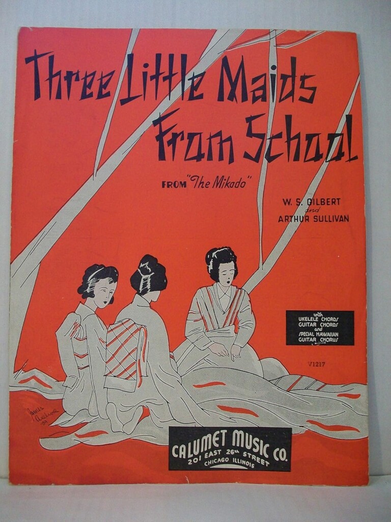 Amazon Three Little Maids From School Sheet Music W S Gilbert Books