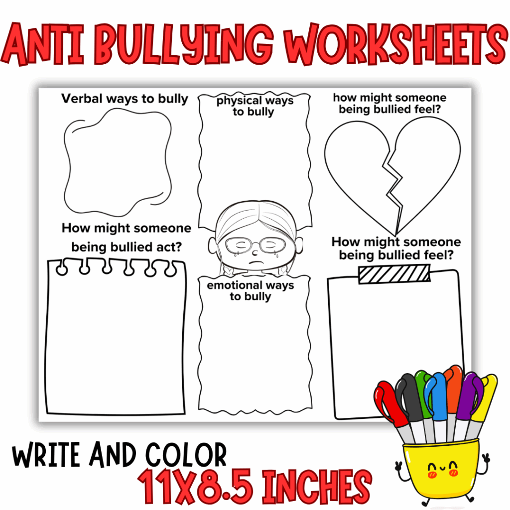 Anti Bullying Prevention Month Activities Anti Bullying Worksheets 