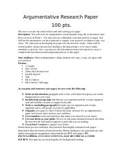 Argumentative Essay Assignment Sheet And Outline 2 docx 