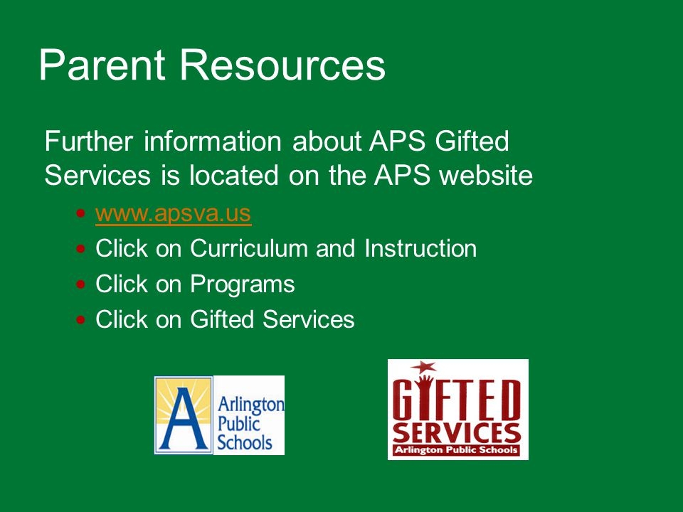 Arlington Public Schools Gifted Services Ppt Download