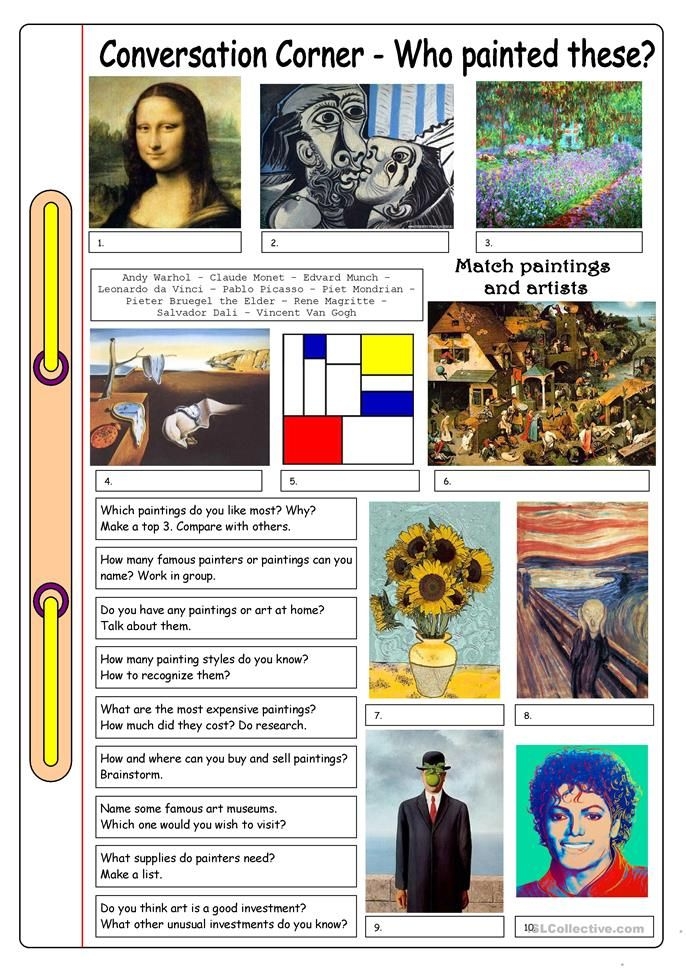 Art History Worksheets