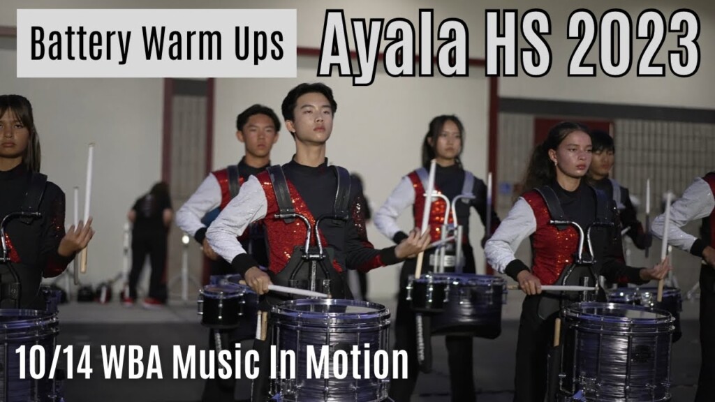 Ayala HS Drumline 2023 Warm Ups YouTube