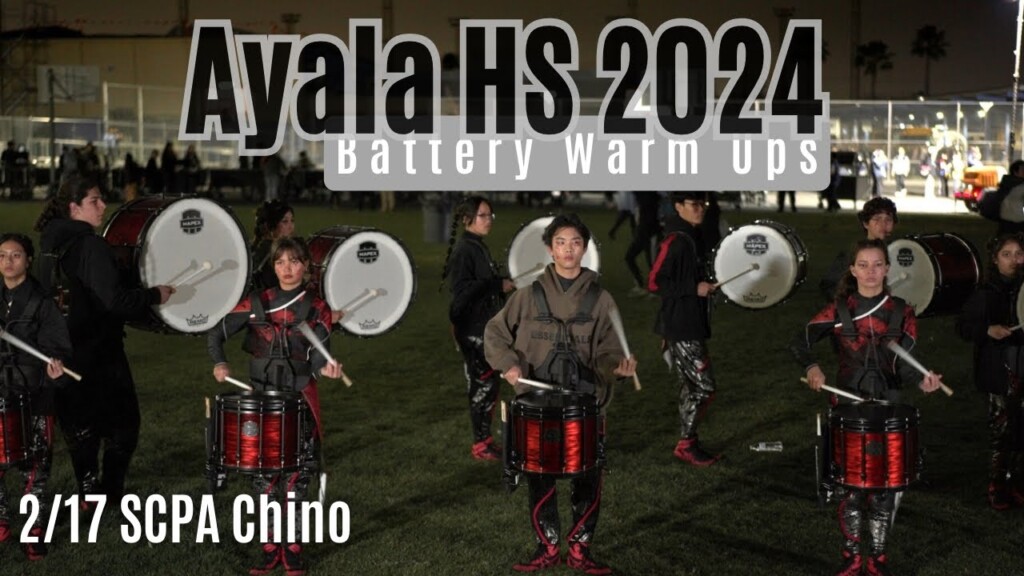 Ayala HS Drumline 2024 Warm Ups SCPA Chino YouTube
