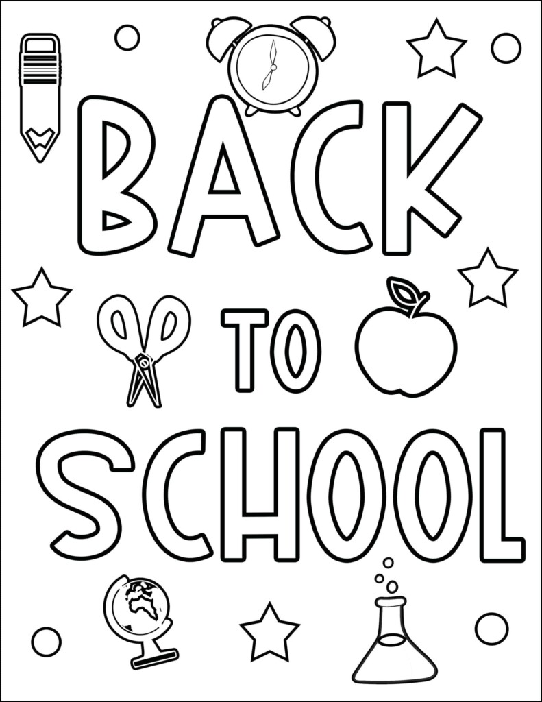 Back To School 1 Coloring Page Download Print Or Color Online For Free