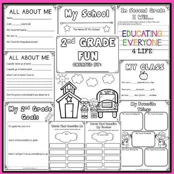 Back To School Activities 2nd Grade By Educating Everyone 4 Life