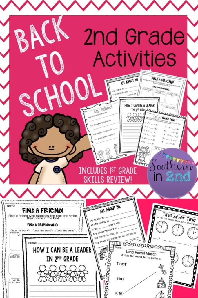 Back To School Activities For 2nd Grade First Week Printables Back 