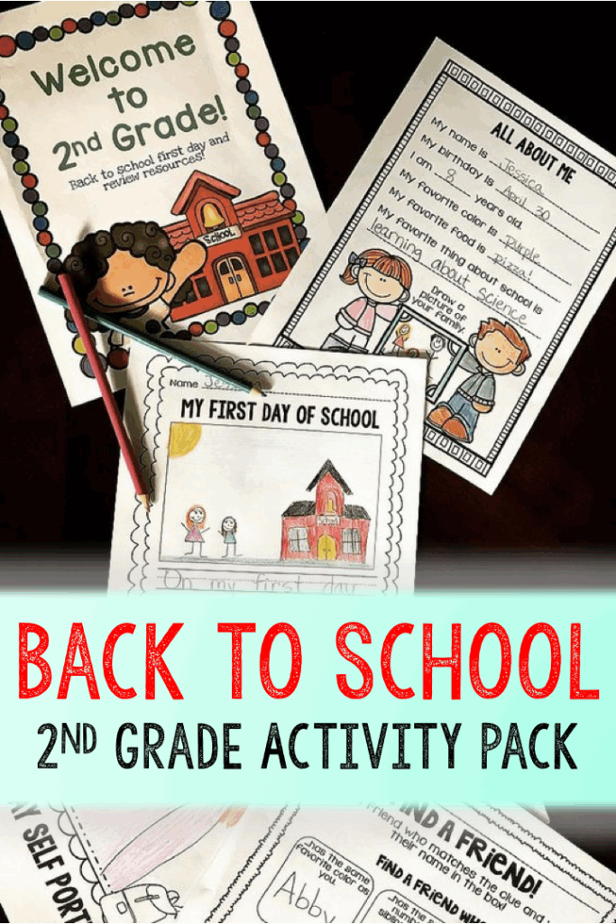 Back To School Activities For 2nd Grade First Week Printables Back 